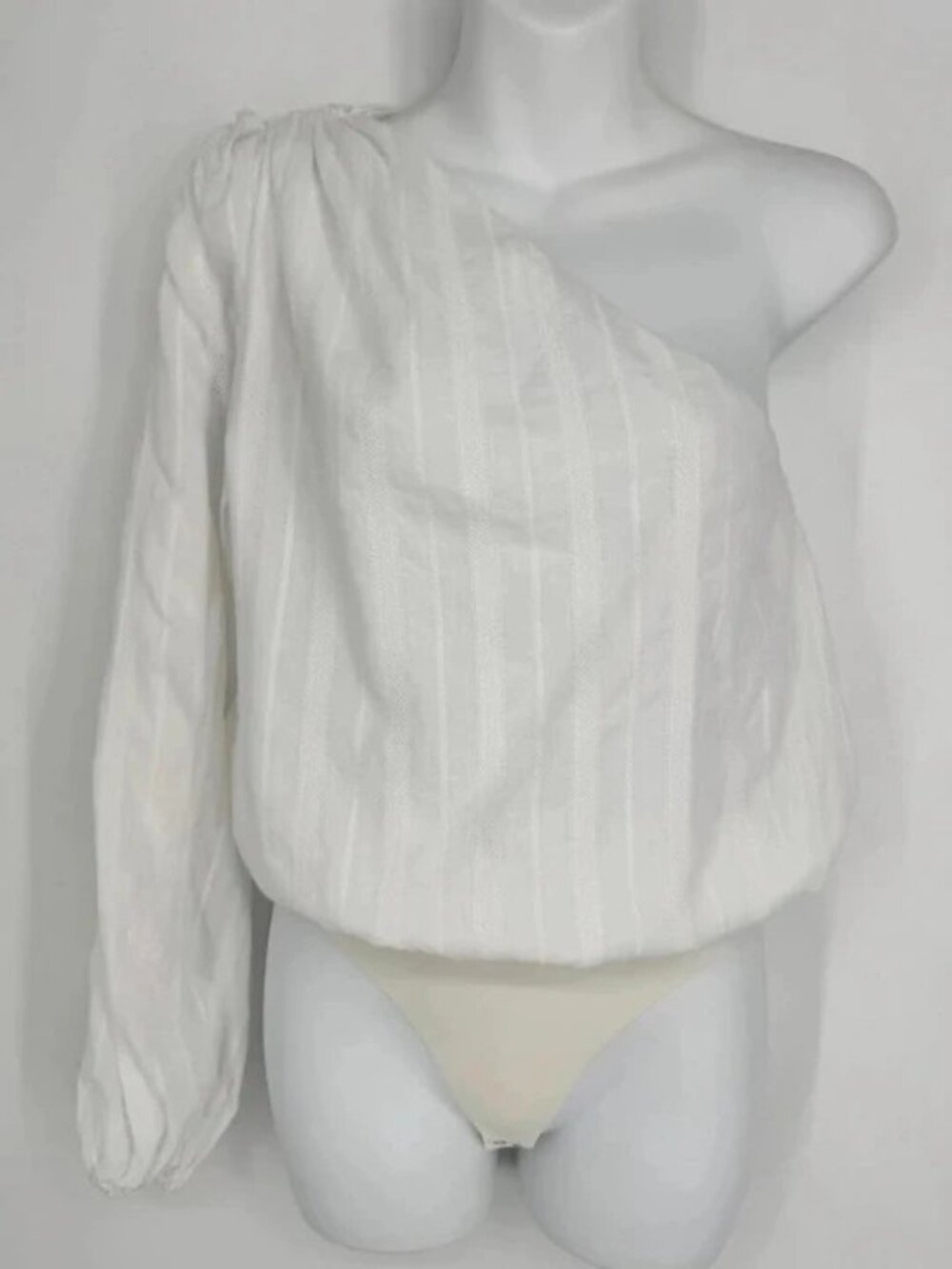Cami NYC white one shoulder bodysuit XS